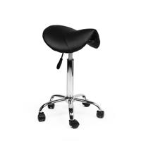 Zadelkruk office medium harde wielen zw - thumbnail