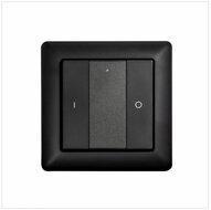 Wandschakelaar Z-Push Button 2 zwart - Heatit- Zwave