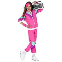 Roze 80&apos;s Party Trainingspak Kind - thumbnail
