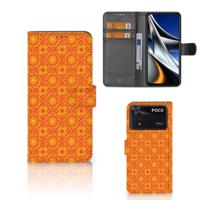 Xiaomi Poco X4 Pro 5G | Telefoon Hoesje | Batik Oranje - thumbnail