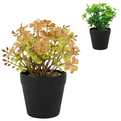 Kunstplant klaver in pot 18 cm 2 assorti | 12 stuks