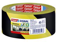 Waarschuwingstape tesa 66mx50mm geel zwart | 6 stuks - thumbnail