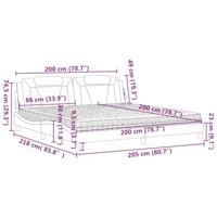 Bed met matras kunstleer cappuccinokleurig 200x200 cm - thumbnail