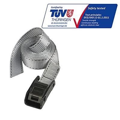 Masterlock Set of 2 lashing straps 2,50m - colour : grey - 3110EURDAT