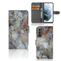 Samsung Galaxy S21 FE | Bookcase | Marmer Grijs - thumbnail