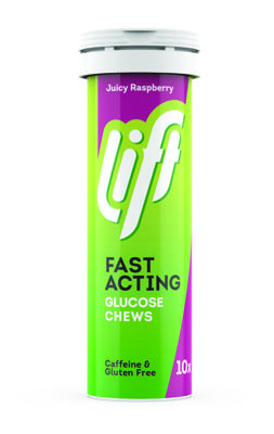 Lift Fast Acting Glucose Kauwtabletten - Framboos