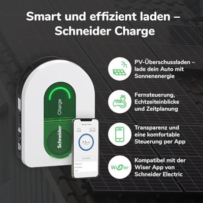 Schneider Electric Schneider Charge Wallbox Type 2 Mode 3 16 A 11 kW App, Geen - thumbnail