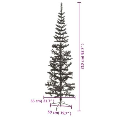 VidaXL Kerstboom smal 210 cm zwart