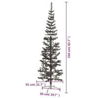 VidaXL Kerstboom smal 210 cm zwart - thumbnail
