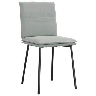 Eetkamerstoelen 4 st fluweel lichtgrijs Eetkamerstoelen 4 st fluweel lichtgrijs