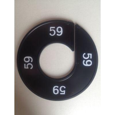 Maatring 9cm zwart/wit 59