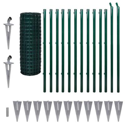 Euro hek 25x1,2 m staal groen