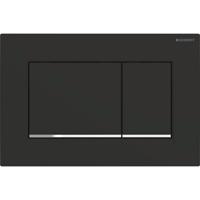 Geberit Sigma 20 (ex Sigma 30) bedieningspaneel mat zwart/chroom voor Sigma reservoirs 8cm (UP720) en 12cm (UP320) - thumbnail