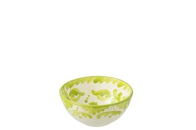 J-Line Bowl Granada High Ceramic White|Green Small J-Line Bowl Granada High Ceramic White|Green Small