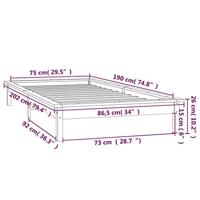 Bedframe LED massief hout 75x190 cm 2FT6 - thumbnail