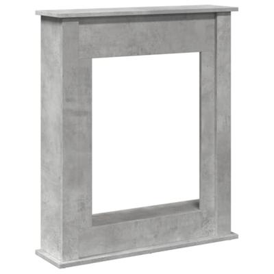 Haardombouw 75x20x87,5 cm bewerkt hout betongrijs