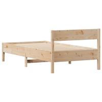 Bedframe zonder matras massief grenenhout 75x190 cm - thumbnail