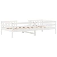 Bedframe zonder matras massief grenenhout wit 90x190 cm - thumbnail