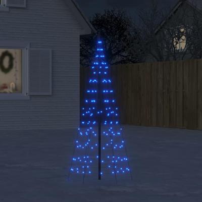 VidaXL Led-kerstboom aan vlaggenmast 200 led's 180 cm blauw