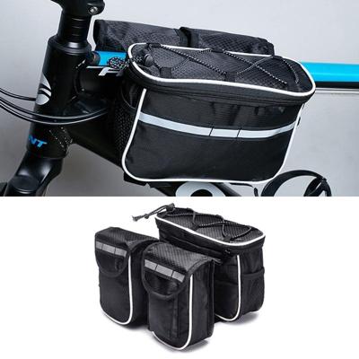 Fiets telefoon tassen Mountain Road fiets voorste hoofd tas Stuur tas (zwart)