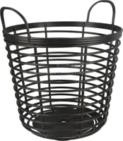 Mand Eco Wood Ø37,5cm Zwart - thumbnail