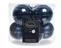 Kerstballen Glas Ø7cm Blauw 8st - thumbnail
