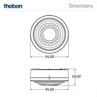 Theben 1030062 Aanwezigheidsmelder Wit - thumbnail