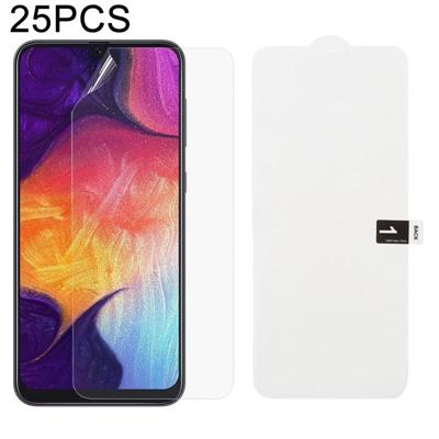 25 stuks zachte hydrogel film volledige dekking front beschermer met alcohol katoen + kraskaart voor Galaxy A50