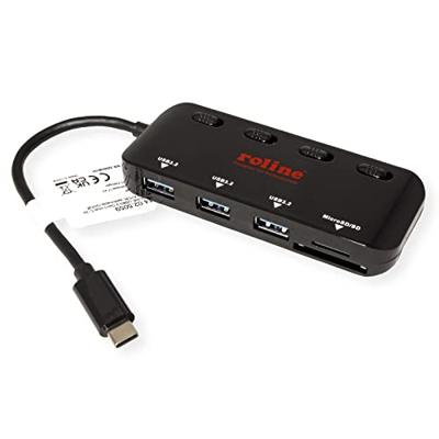 ROLINE USB 3.2 Gen 1 hub, triple, type C aansluitkabel ROLINE USB 3.2 Gen 1 hub, triple, type C aansluitkabel
