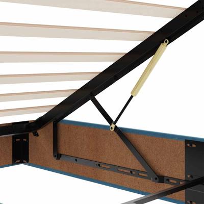 Ottoman bedframe zonder matras 160x200 cm fluweel donkerblauw