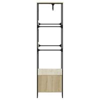 Kledingkast 90x50x180 cm bewerkt hout sonoma eikenkleurig - thumbnail