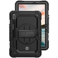Casecentive Handstrap Pro Hardcase met handvat Galaxy Tab S8 Plus zwart - thumbnail