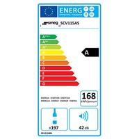 Smeg SCV115AS wijnkoeler Compressorwijnkoeler Vrijstaand Zwart, Roestvrijstaal 197 fles(sen) A - thumbnail