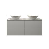 Badkamermeubelset Gliss Hermes 140 cm Mat Wit Met Waskom - thumbnail