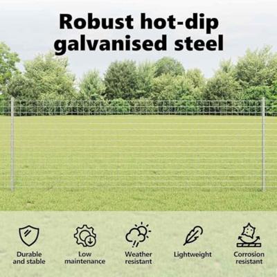 VidaXL Afrasteringspaal 11 pcs zilver 80 cm staal VidaXL Afrasteringspaal 11 pcs zilver 80 cm staal