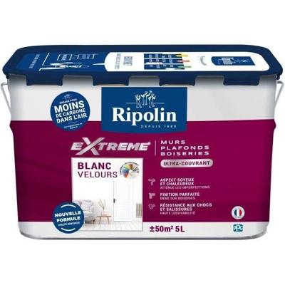 Extreme muur- en plafondverf - Fluweelwit - RIPOLIN - 5 L