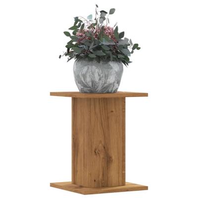 VidaXL Plantenstandaards 2 st 30x30x40 cm hout artisanaal eiken VidaXL Plantenstandaards 2 st 30x30x40 cm hout artisanaal eiken