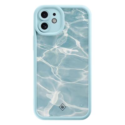 iPhone 12 blauwe case - Aqua wave iPhone 12 blauwe case - Aqua wave