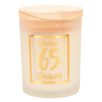 Geurkaars klein goud/wit - 65 jaar - thumbnail