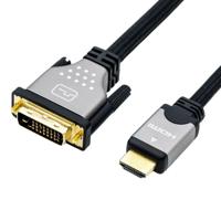 ROLINE Monitorkabel DVI (24+1) - HDMI, M/M, zwart / zilver, 1,5 m - thumbnail