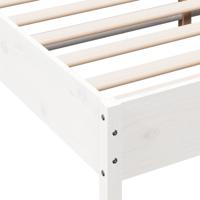 Bedframe zonder matras massief grenenhout wit 200x200 cm - thumbnail