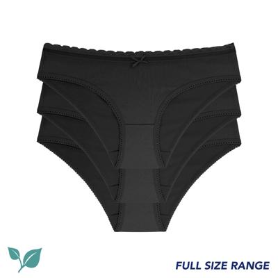 3-pack dames onderbroeken katoen - Basic Naomi slips - Zwart