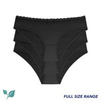3-pack dames onderbroeken katoen - Basic Naomi slips - Zwart - thumbnail
