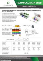 Quadrios LED-assortiment Rood, Groen, Geel, Blauw, Koud-wit, Warm-wit 5 mm 20 mA, 30 mA 2 V, 3 V - thumbnail