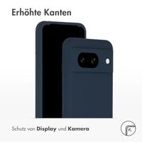 Accezz Liquid Silicone Backcover Google Pixel 8 Telefoonhoesje Blauw - thumbnail