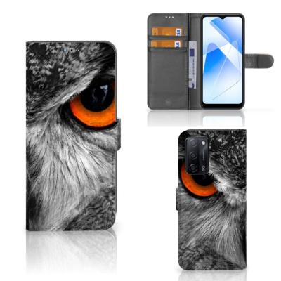 OPPO A16/A16s/A54s | Telefoonhoesje | Met pasjeshouder | Uil