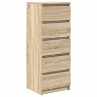 Dressoir met lades 37,5x35x99 cm spaanplaat sonoma eikenkleurig - thumbnail