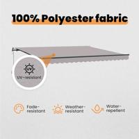 VidaXL Inklapbaar zonnescherm lichtgrijs 400 × 300 cm - thumbnail