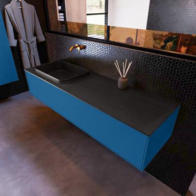 Badkamermeubelset Mondiaz Erin 150 cm met 1 Lade met RIDGE Wastafel Links Urban Zonder Kraangaten Greeploos Mat Jeans Badkamermeubelset Mondiaz Erin 150 cm met 1 Lade met RIDGE Wastafel Links Urban Zonder Kraangaten Greeploos Mat Jeans