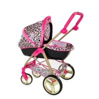 The Glam Crew 2in1 Poppenwagen Bella met Luipaardprint Roze/Goud - thumbnail